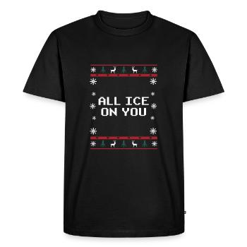 Toutes les glaces sur Vous couples de Noël Mensonge de Noël - T-shirt Premium bio Homme - noir - Devant - Nico (187cm)