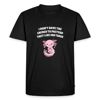 I don't have the energy to introvert me funnier - Men's Premium Organic T-Shirt - black - Front - Nico (187cm)