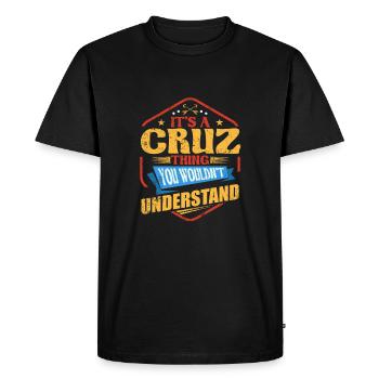 C’est un truc de Cruz drôle nom de famille humour fami - T-shirt Premium bio Homme - noir - Devant - Nico (187cm)