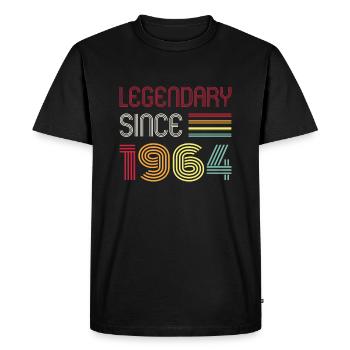 Birthday Legendary Since 1964 - Männer Premium Bio T-Shirt - Schwarz - Vorne - Nico (187cm)