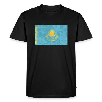 Kazakhstan Flag Kazakhstan Flag Kazakhstan - Men's Premium Organic T-Shirt - black - Front - Nico (187cm)