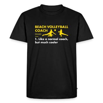 Entraîneur sportif Définition Volleyball de plage - T-shirt Premium bio Homme - noir - Devant - Nico (187cm)