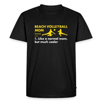 Sport Mom Definition Beach Volleyball - Men's Premium Organic T-Shirt - black - Front - Nico (187cm)