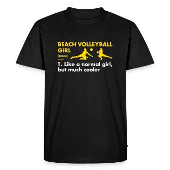 Sport Girl Definition Beach Volleyball - Men's Premium Organic T-Shirt - black - Front - Nico (187cm)