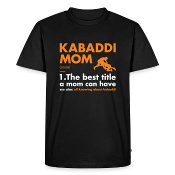 Sport Maman Définition Kabaddi - T-shirt Premium bio Homme - noir - Devant - Nico (187cm)