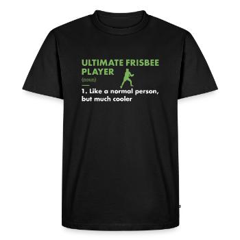 Définition du joueur de sport Ultimate Frisbee - T-shirt Premium bio Homme - noir - Devant - Nico (187cm)