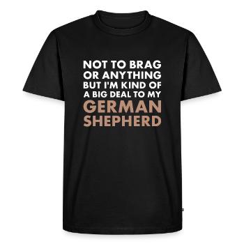 Je suis un gros problème pour mon berger allemand - T-shirt Premium bio Homme - noir - Devant - Nico (187cm)