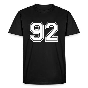 92 - T-shirt Premium bio Homme - noir - Devant - Nico (187cm)