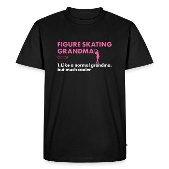 Sport Grandma Figure Skating - Men's Premium Organic T-Shirt - black - Front - Nico (187cm)