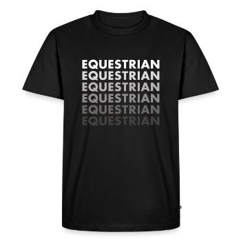 Sport Équestre - T-shirt Premium bio Homme - noir - Devant - Nico (187cm)