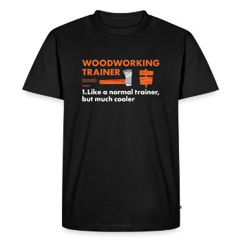 Définition du formateur en bois - T-shirt Premium bio Homme - noir - Devant - Nico (187cm)