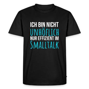 Efficace dans les petites conversations - T-shirt Premium bio Homme - noir - Devant - Nico (187cm)