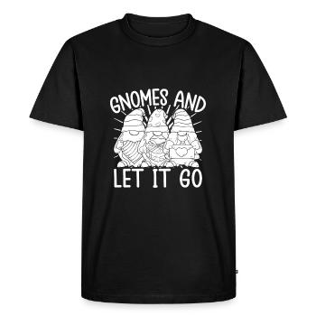 Gnome Costume Men Gnomes & Let It Go Gnome - Men's Premium Organic T-Shirt - black - Front - Nico (187cm)