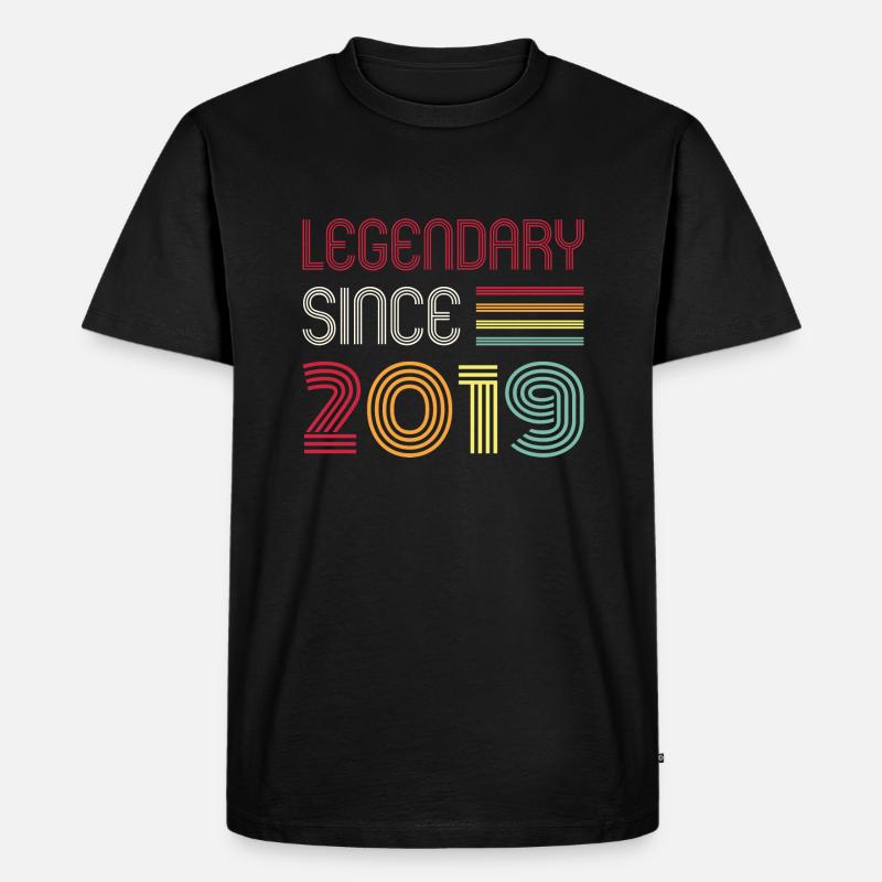 Birthday Legendary Since 2019 - Männer Premium Bio T-Shirt - Schwarz