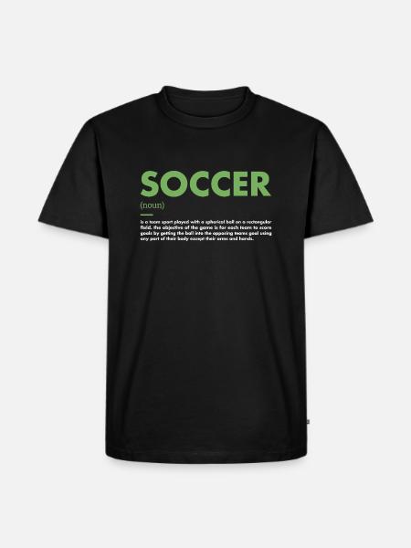 Sport Definition Soccer - Männer Premium Bio T-Shirt - Schwarz