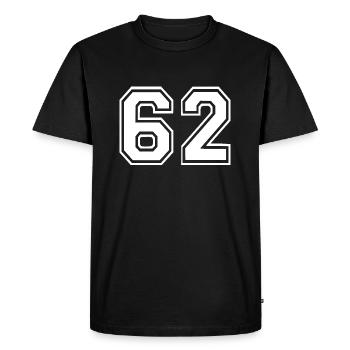 62 - T-shirt Premium bio Homme - noir - Devant - Nico (187cm)