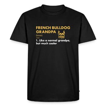 Définition du grand-père bouledogue français - T-shirt Premium bio Homme - noir - Devant - Nico (187cm)
