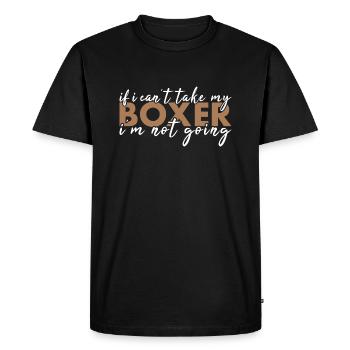 Si je ne peux pas prendre mon boxer, je n’y vais pas - T-shirt Premium bio Homme - noir - Devant - Nico (187cm)