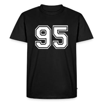 95 - Men's Premium Organic T-Shirt - black - Front - Nico (187cm)