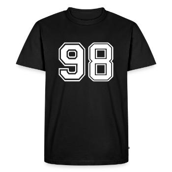 98 - T-shirt Premium bio Homme - noir - Devant - Nico (187cm)