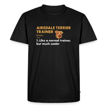 Airedale Terrier Trainer Definiton - Men's Premium Organic T-Shirt - black - Front - Nico (187cm)