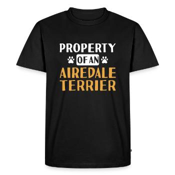 Property Of A Airedale Terrier - Men's Premium Organic T-Shirt - black - Front - Nico (187cm)