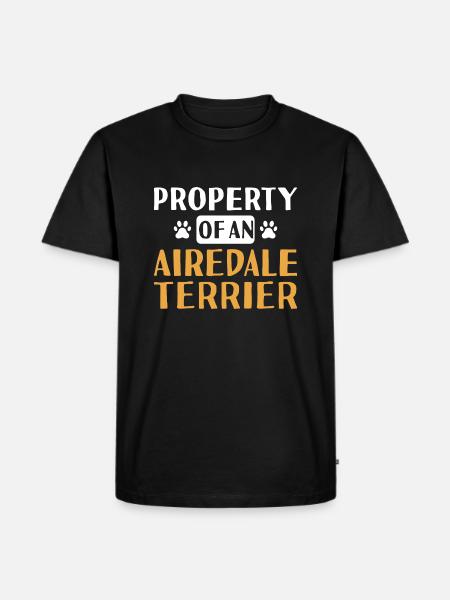 Propriété d’un Airedale Terrier - T-shirt Premium bio Homme - noir