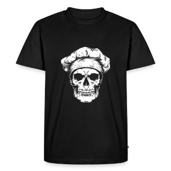 Koch Skull Skeleton Chef - T-shirt Premium bio Homme - noir - Devant - Nico (187cm)