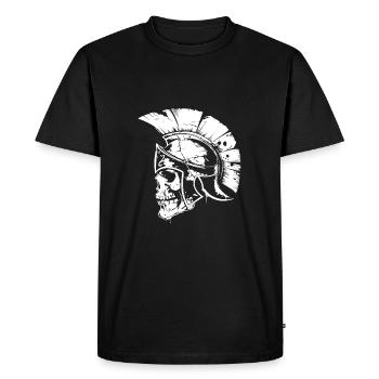 Spartan Skull Gladiator - Men's Premium Organic T-Shirt - black - Front - Nico (187cm)