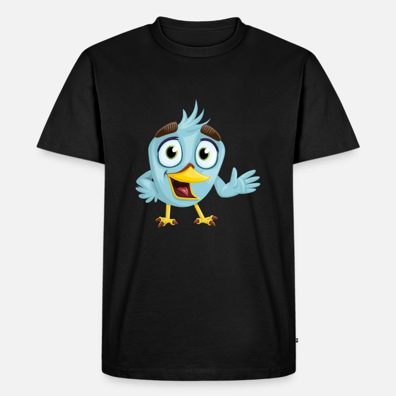 Lustiger blauer Vogel, Geschenkidee - Männer Premium Bio T-Shirt - Schwarz