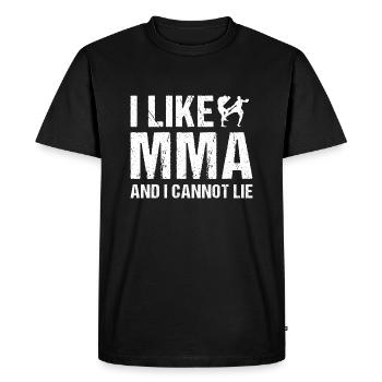 Sport J’aime le MMA et je ne peux pas mentir MMA - T-shirt Premium bio Homme - noir - Devant - Nico (187cm)