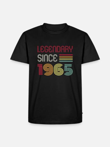 Birthday Legendary Since 1965 - Men's Premium Organic T-Shirt - black