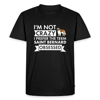 I Prefer Term Saint Bernard Obsessed - Men's Premium Organic T-Shirt - black - Front - Nico (187cm)