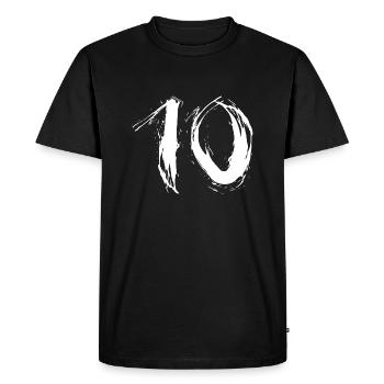Number ten number 10 spray brush vector trend - Men's Premium Organic T-Shirt - black - Front - Nico (187cm)