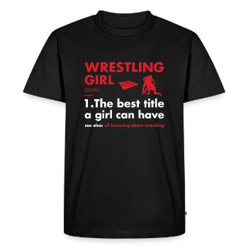 Sport Girl Definition Wrestling - T-shirt Premium bio Homme - noir - Devant - Nico (187cm)