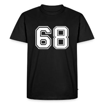 68 - T-shirt Premium bio Homme - noir - Devant - Nico (187cm)