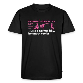 Gymnaste Garçon Définition Gymnastique rythmique - T-shirt Premium bio Homme - noir - Devant - Nico (187cm)