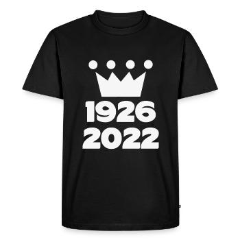 Queen 1926 2022 British Crown - Men's Premium Organic T-Shirt - black - Front - Nico (187cm)
