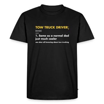 Conducteur de dépanneuse Papa Définition Opérateur de dépanneuse - T-shirt Premium bio Homme - noir - Devant - Nico (187cm)