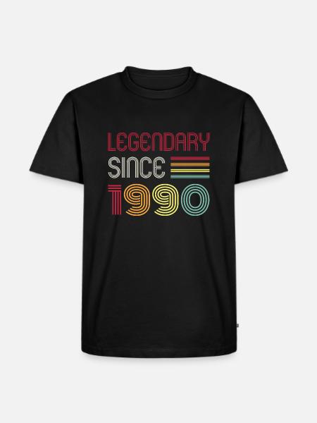 Birthday Legendary Since 1990 - Men's Premium Organic T-Shirt - black