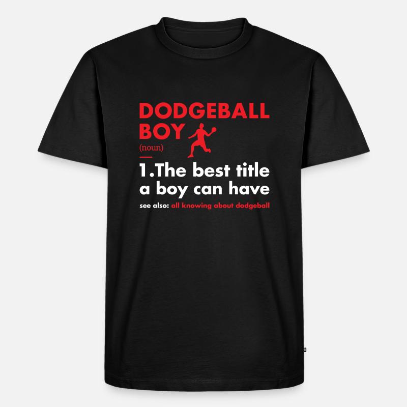 Sport Boy Definition Dodgeball - Männer Premium Bio T-Shirt - Schwarz