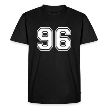 96 - T-shirt Premium bio Homme - noir - Devant - Nico (187cm)