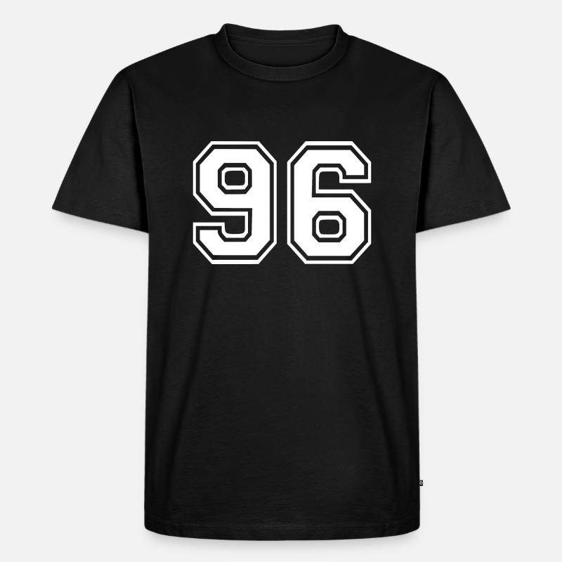 96 - Männer Premium Bio T-Shirt - Schwarz
