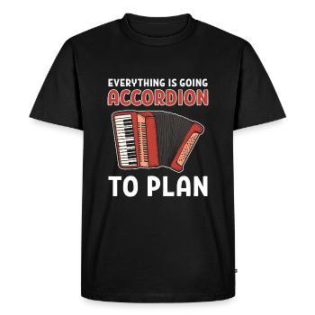 Accordéon - T-shirt Premium bio Homme - noir - Devant - Nico (187cm)
