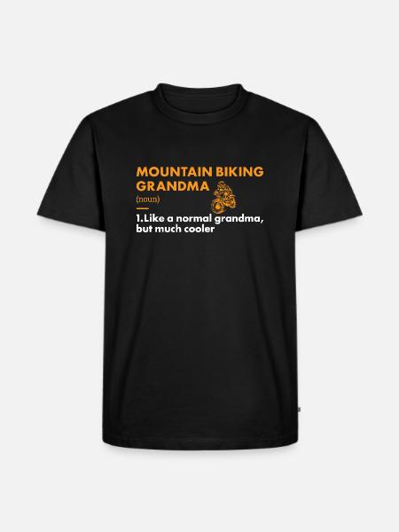 Biker Grandma Definition Mountain Biking - Men's Premium Organic T-Shirt - black