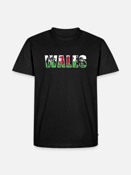 Wales Rugby - Men's Premium Organic T-Shirt - black