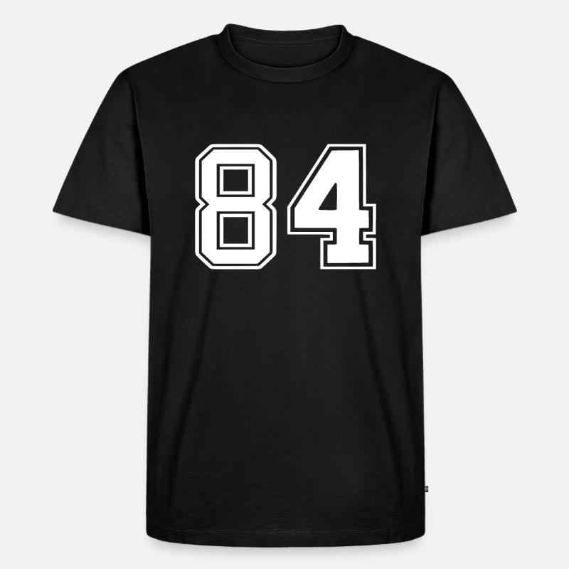 84 - Männer Premium Bio T-Shirt - Schwarz