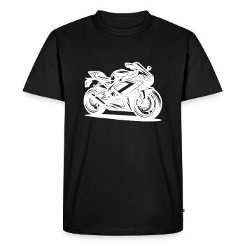 Motorcycle Lovers Fast Road Machines - Men's Premium Organic T-Shirt - black - Front - Nico (187cm)