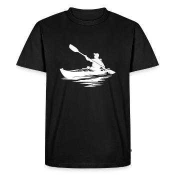 Kayak Boat Club pour des excursions en eau vive - T-shirt Premium bio Homme - noir - Devant - Nico (187cm)