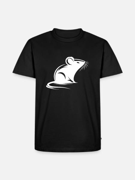 Mouse Drawing Tattoo Style - Men's Premium Organic T-Shirt - black